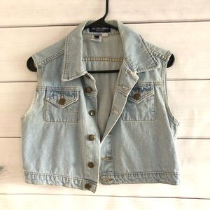 American Apparel light blue denim vest